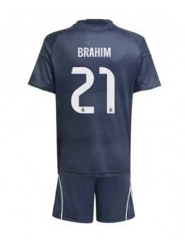 Billige Real Madrid Brahim Diaz #21 Bortedraktsett Barn 2025-26 Kortermet (+ Korte bukser)